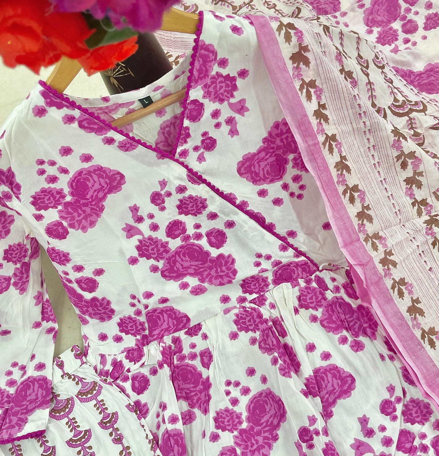 Kalaai Rayon Cotton Printed Kurti With Bottom Dupatta Wholesale Online
